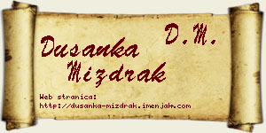 Dušanka Mizdrak vizit kartica